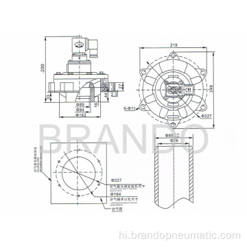 लाइन Solenoid पल्स वाल्व DMF-Y-76 में